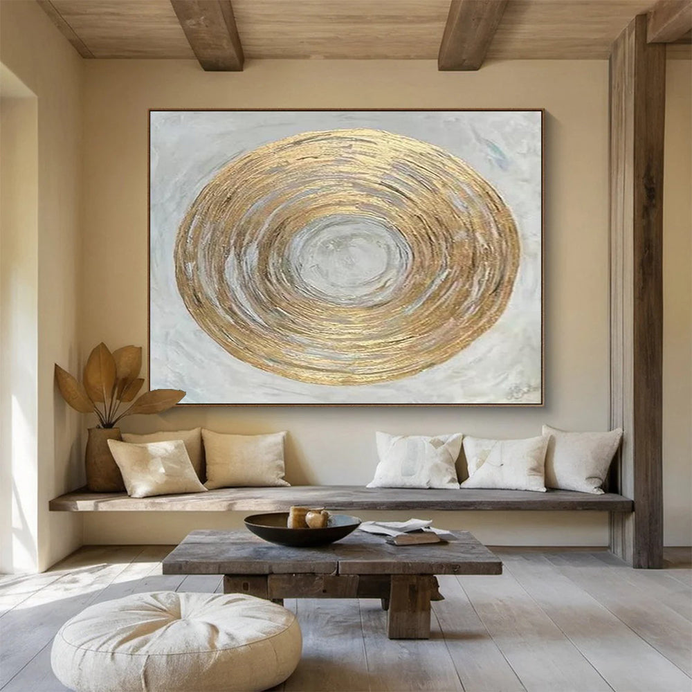 Gold Ring Abstract - Minimalist Home Statement DLZ109