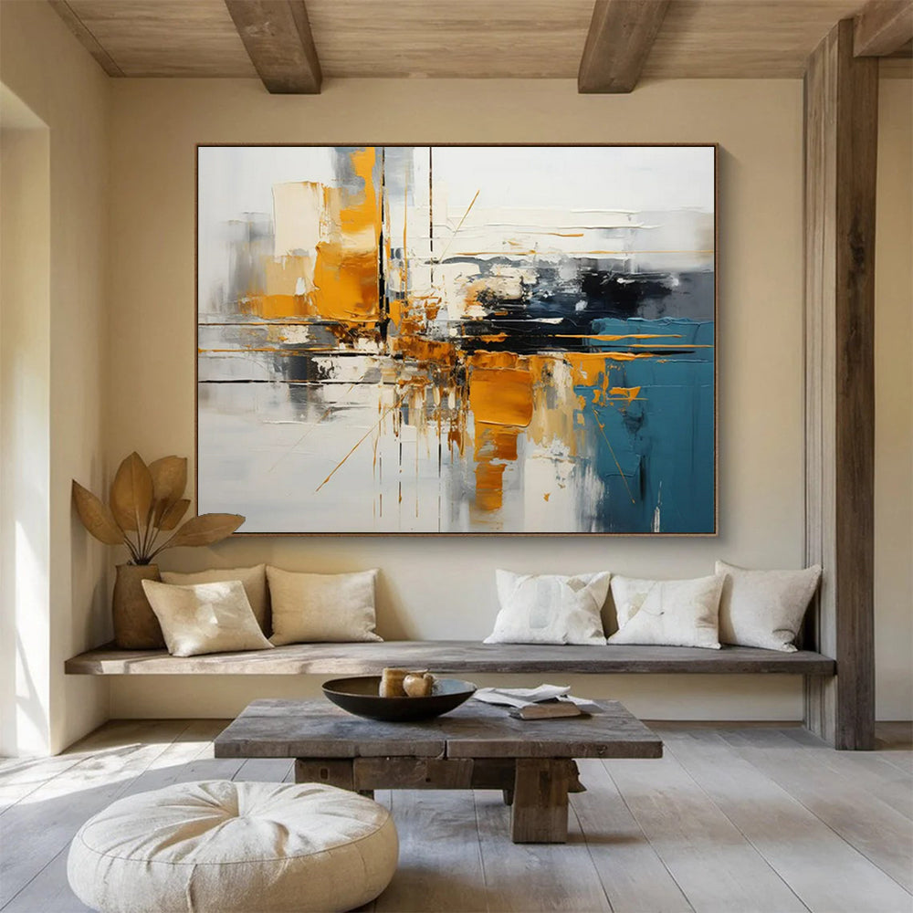 Resplendent Grand - Sized Abstract Painting for Entryway & Hotel LargeART1753