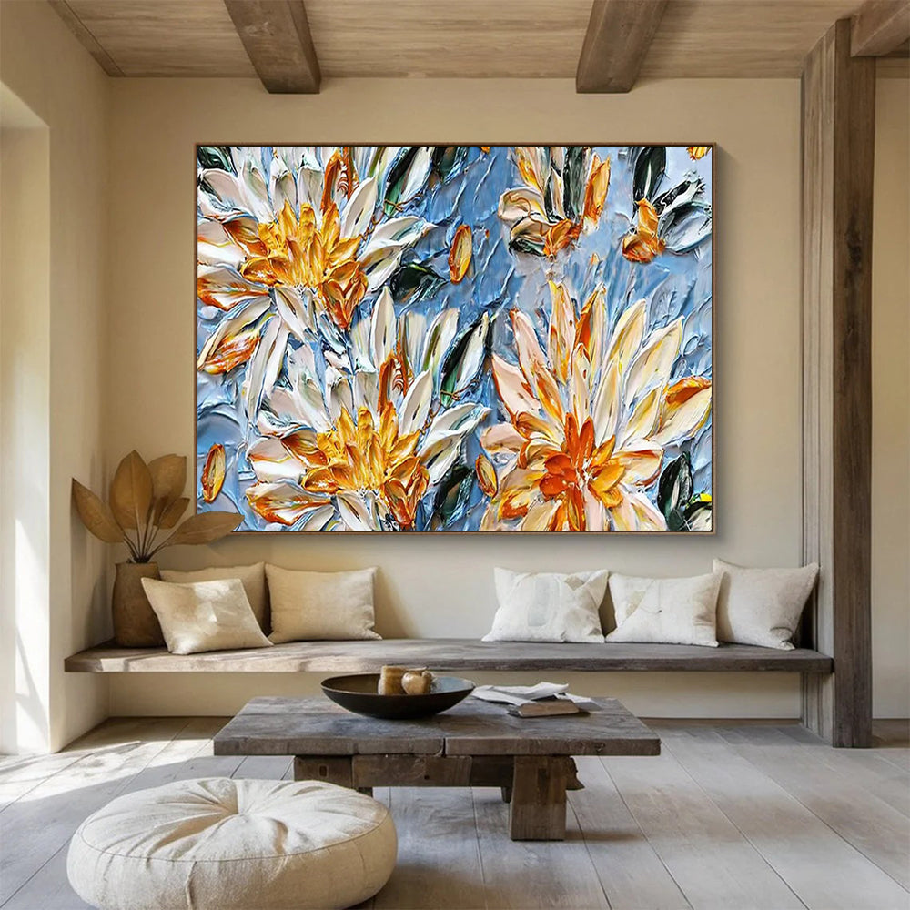 Dramatic Large Abstract Canvas for Dining Room & Entryway DKH896