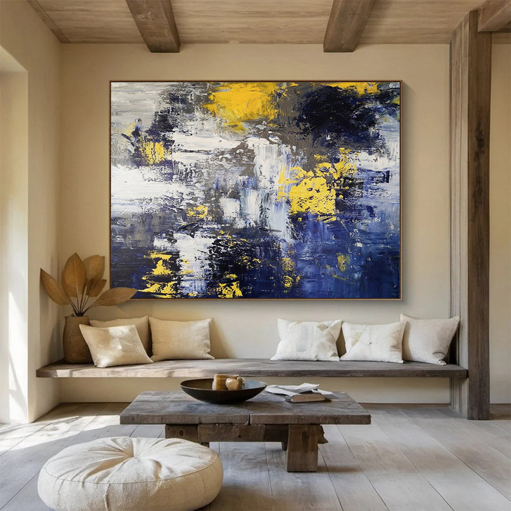 Sophisticated & Stunning Hand - Painted Textured Abstract Canvas for Office & Bedroom DKH649