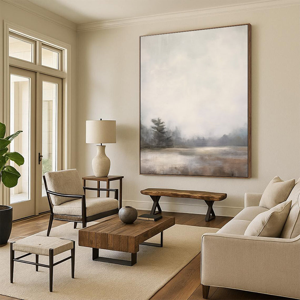 Soft Textured Abstract Wall Art for Bedroom & Retreat LargeART2058