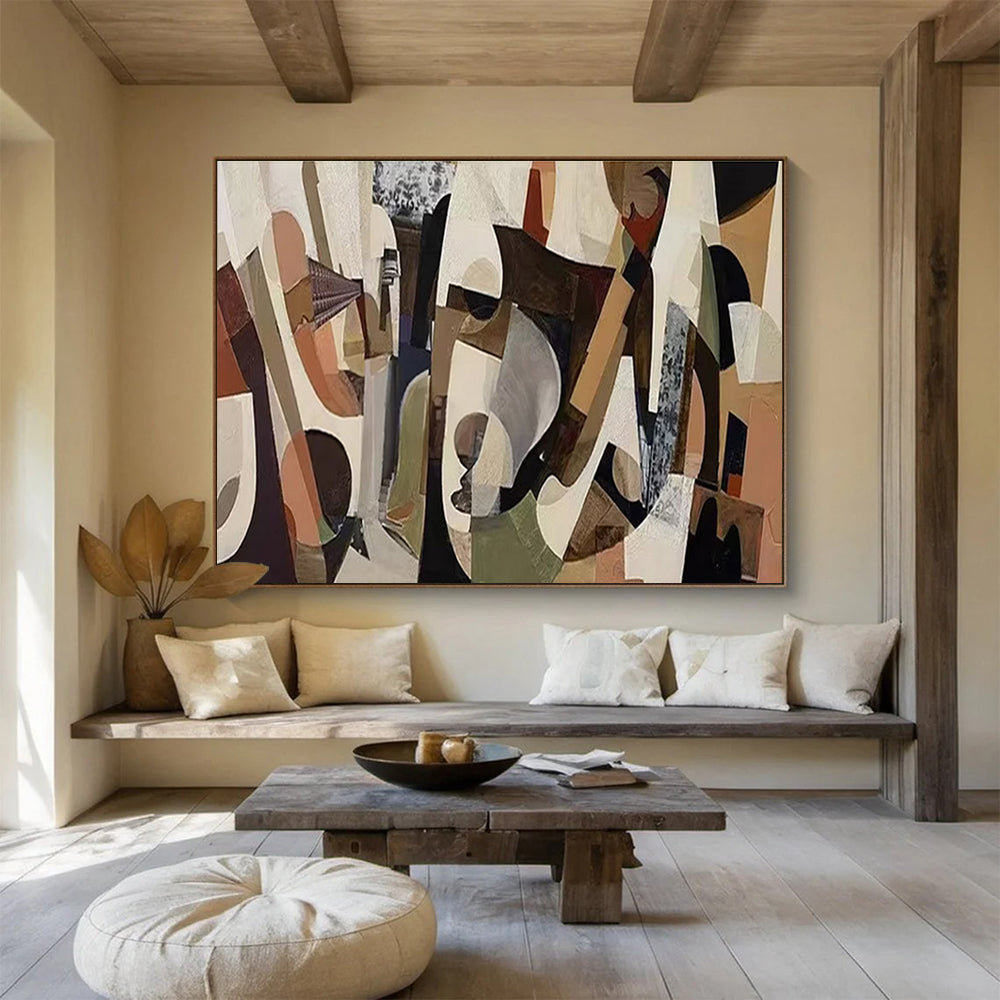 Vast Hand - Painted Textured Abstract Wall Decor for Bedroom & Hallway DKH621