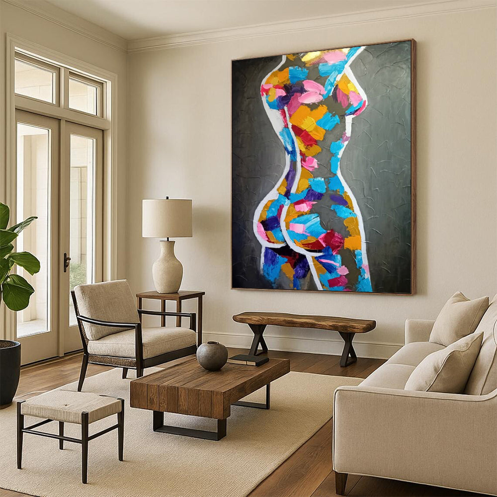 Stupendous Hand-Painted Abstract Wall Art for Bedroom & Retreat LargeART2188