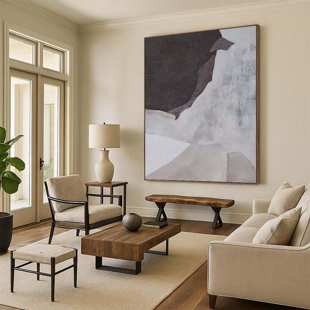 Colossal Hand - Painted Textured Abstract Canvas for Hotel & Entryway DKH1182