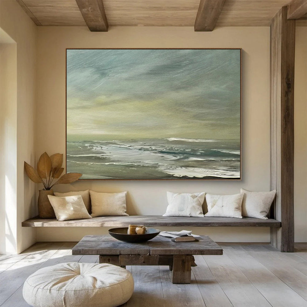 Soft Sea & Sky Abstract - Calming Bedroom Retreat DLZ027