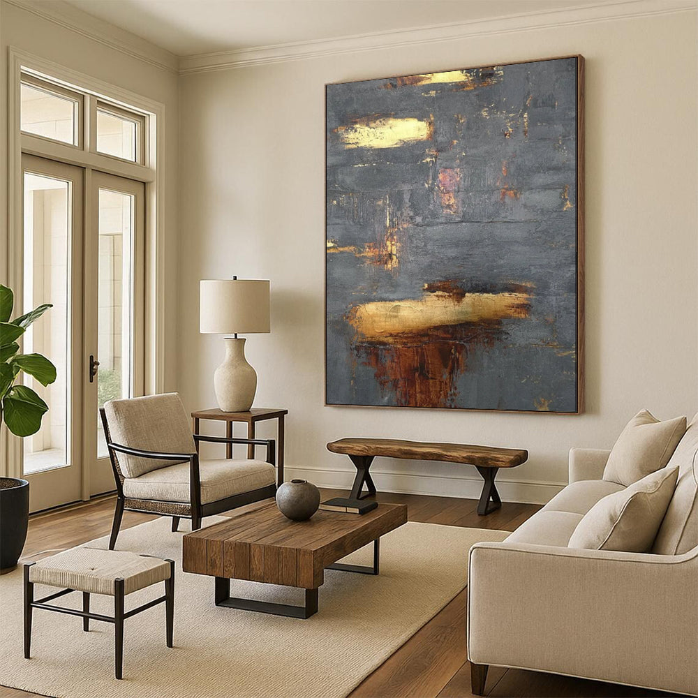 Whimsical & Playful Hand-Painted Custom Abstract Painting for Bedroom & Living Room LargeART1999