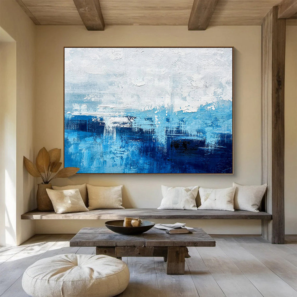 “Inspiring Reflections” Immense Abstract Artwork for Entryway & Office DKH275