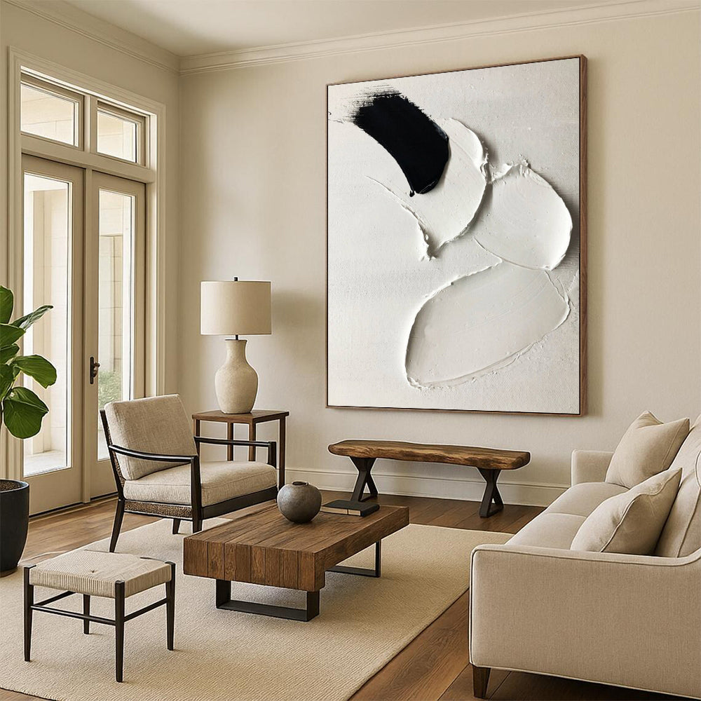 Vertical Hand - Painted Custom Abstract Work for Dining Room and Entryway DKH1665