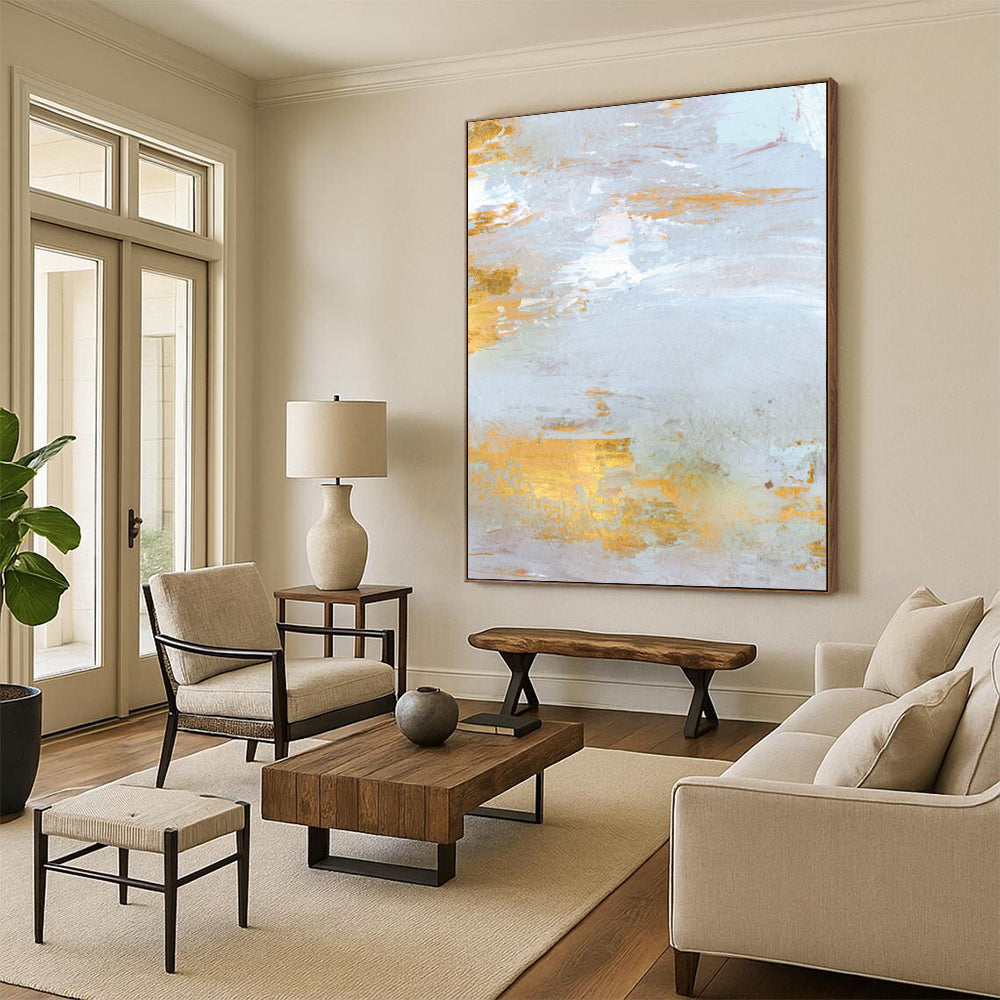 Handmade Large Custom Abstract Artworks with Textured Details DTP160