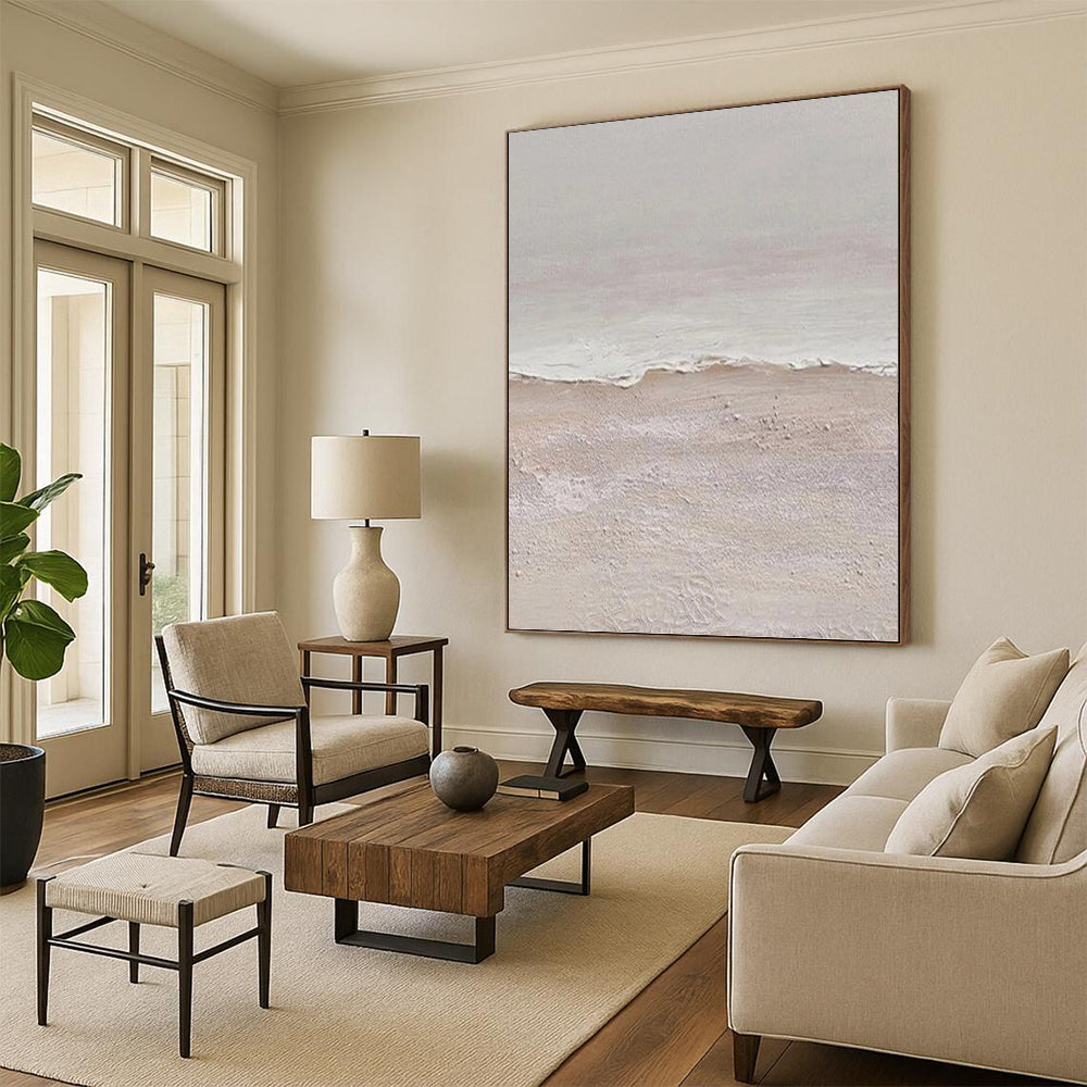 Designer - Inspired Hand - Crafted Textured Canvas Abstract for Office & Dining Room DKH1124