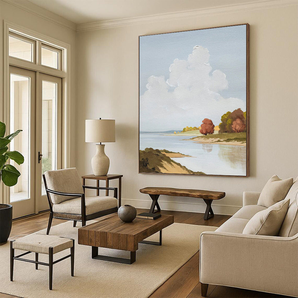 Extra - Large Hand - Painted Custom Abstract Painting (with Unique Textures), Revitalizing Hallway and Entryway DKH1436
