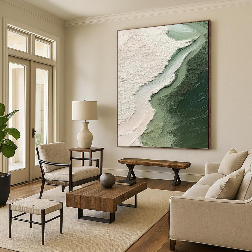 Dynamic Hand - Painted Textured Abstract Painting on Canvas for Bedroom & Office DKH1382