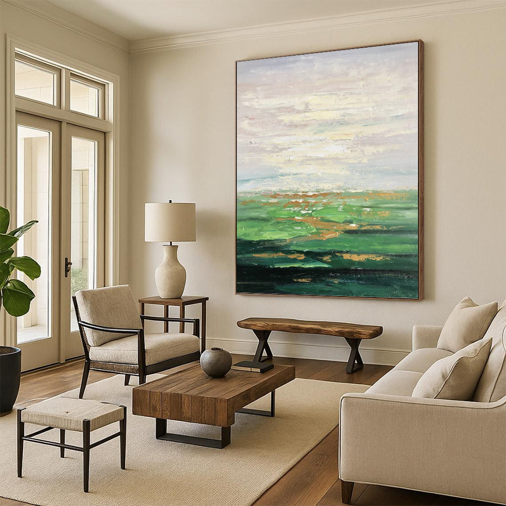 Elegant Hand - Painted Textured Abstract Canvas for Hallway & Living Room DKH1341