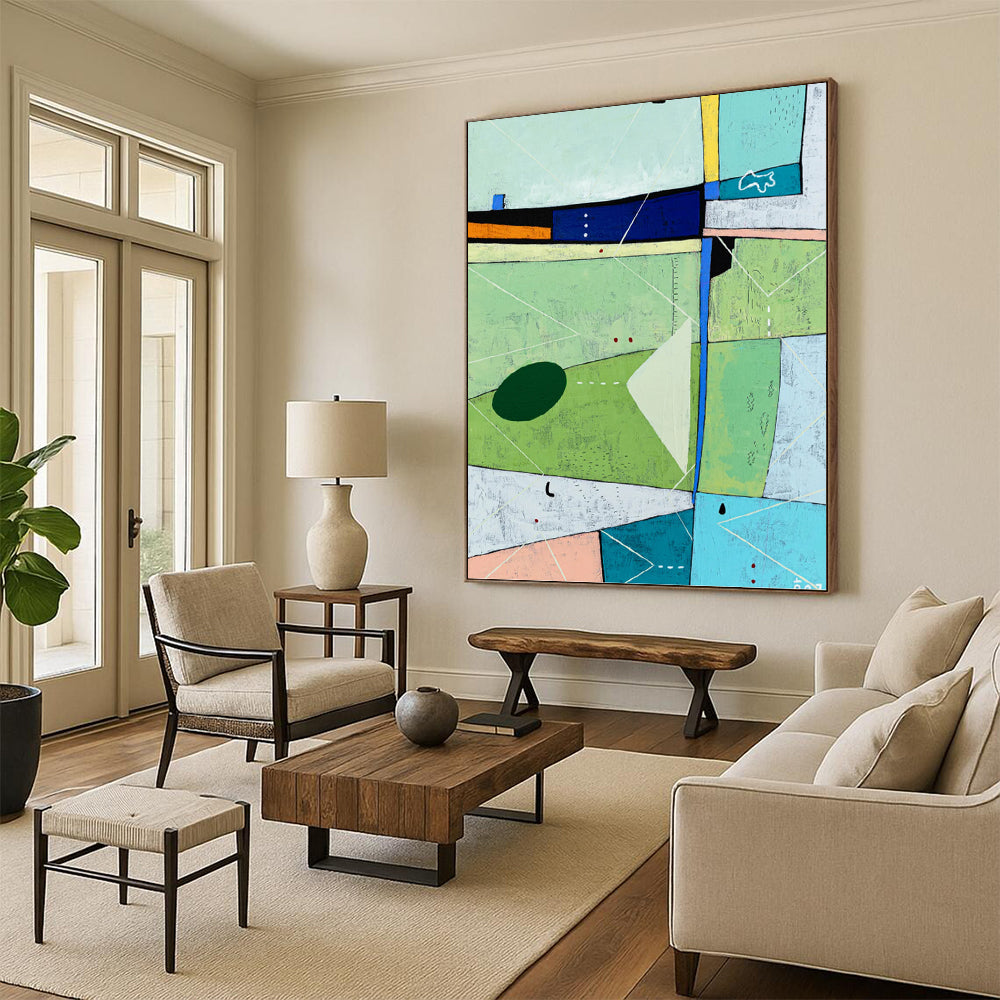 Stunning Hand - Rendered Textured Canvas Abstract for Dining Room & Hotel Suite DKH1104