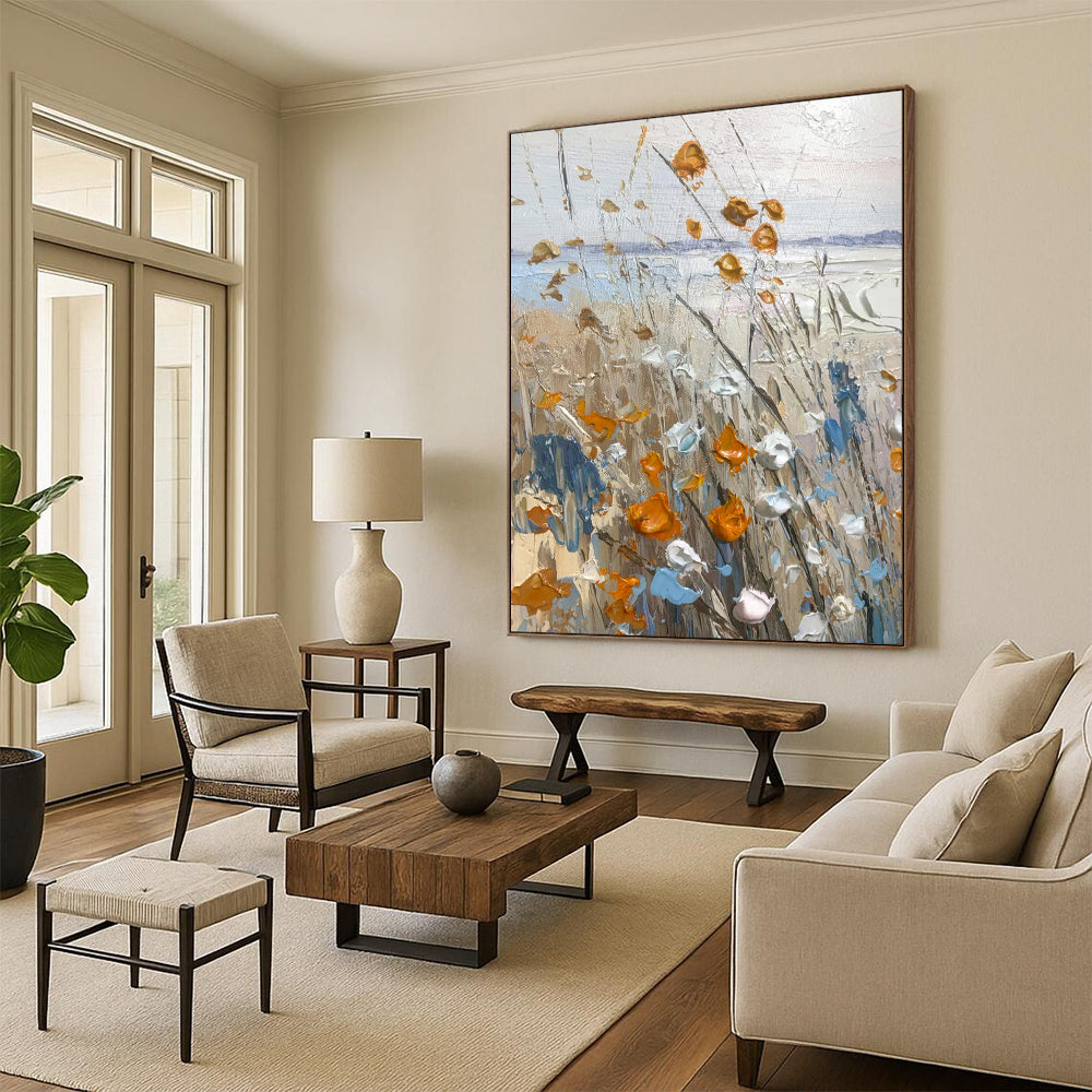 Hand-Painted Custom Abstract Canvas for Bedroom & Living Room LargeART1839