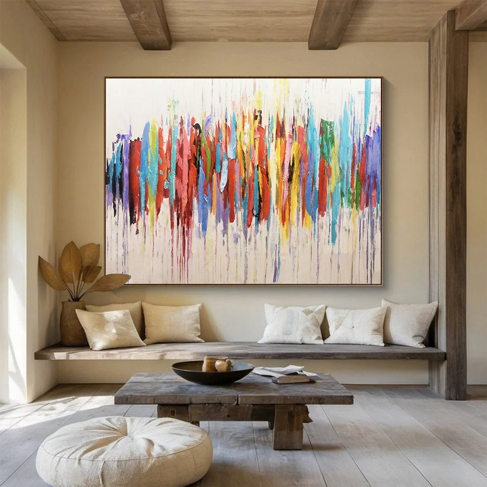 Colorful Drip Abstract - Modern Living Room Focal Point DLZ211