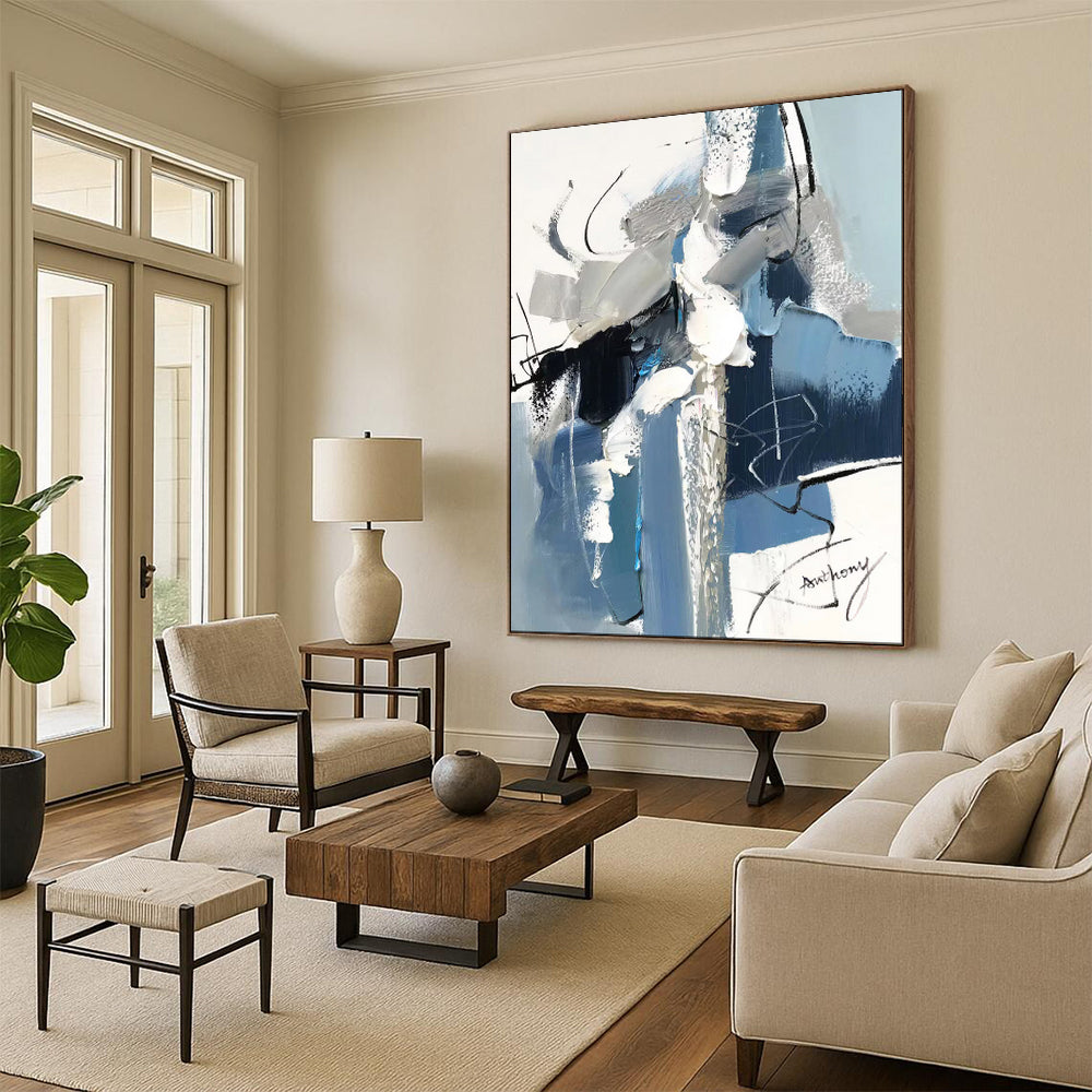 Celestial Textured Abstract Wall Art for Bedroom & Observatory LargeART2082