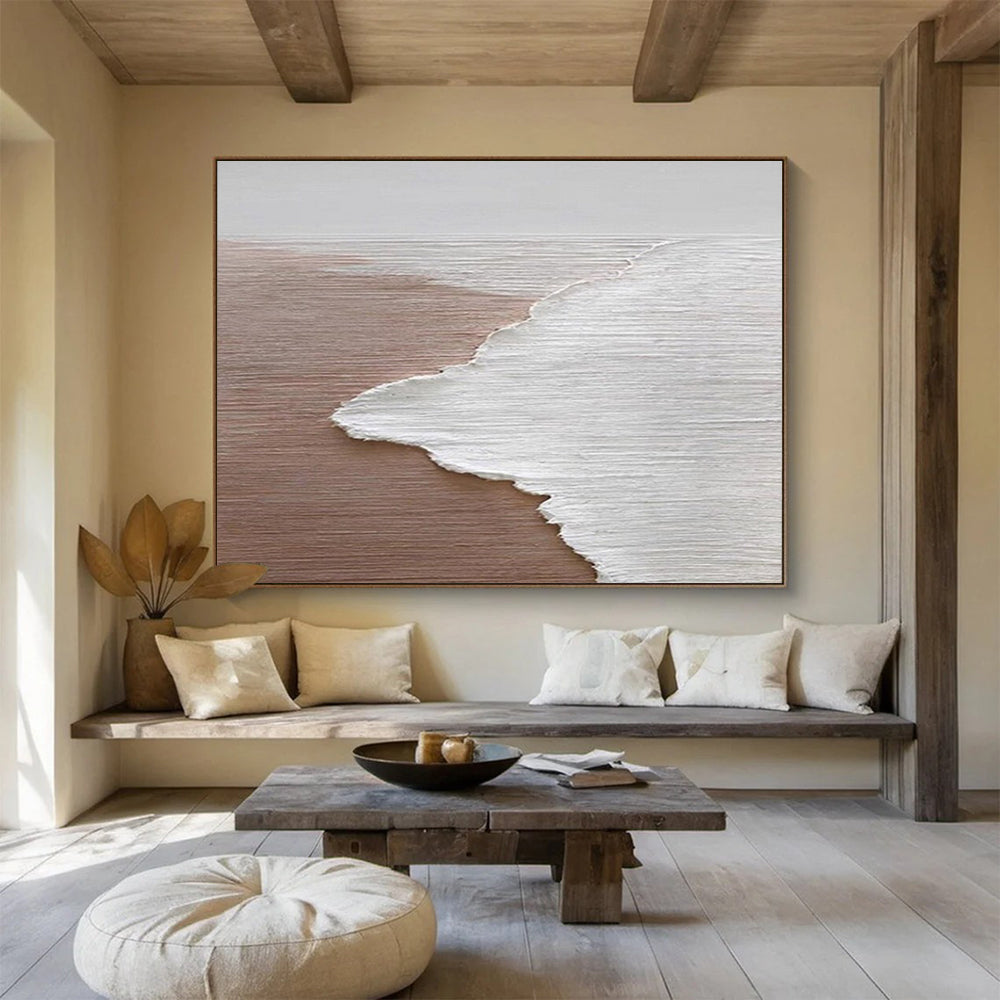 Minimalist Beach Wave Art - Serene Living Room or Bathroom Decor DLZ178