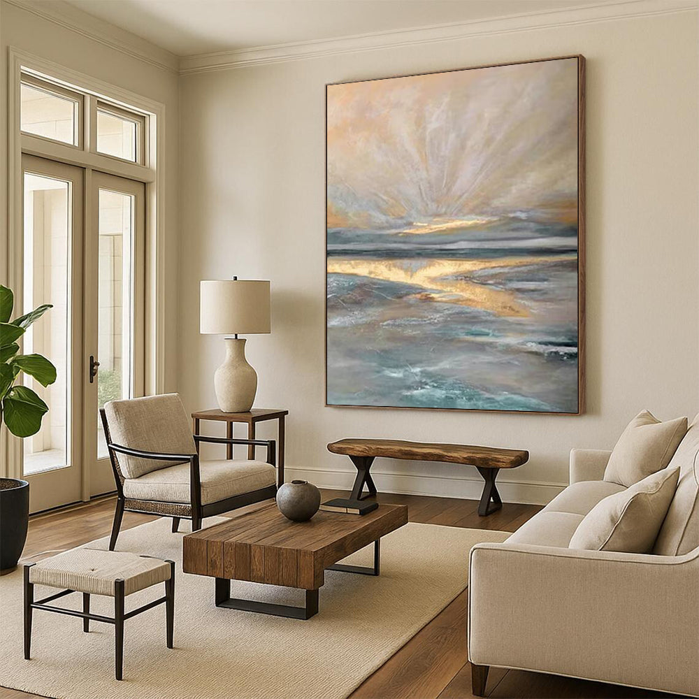 Handmade Large-Scale Abstract Art: Textures for Dining Room & Entryway DTP264
