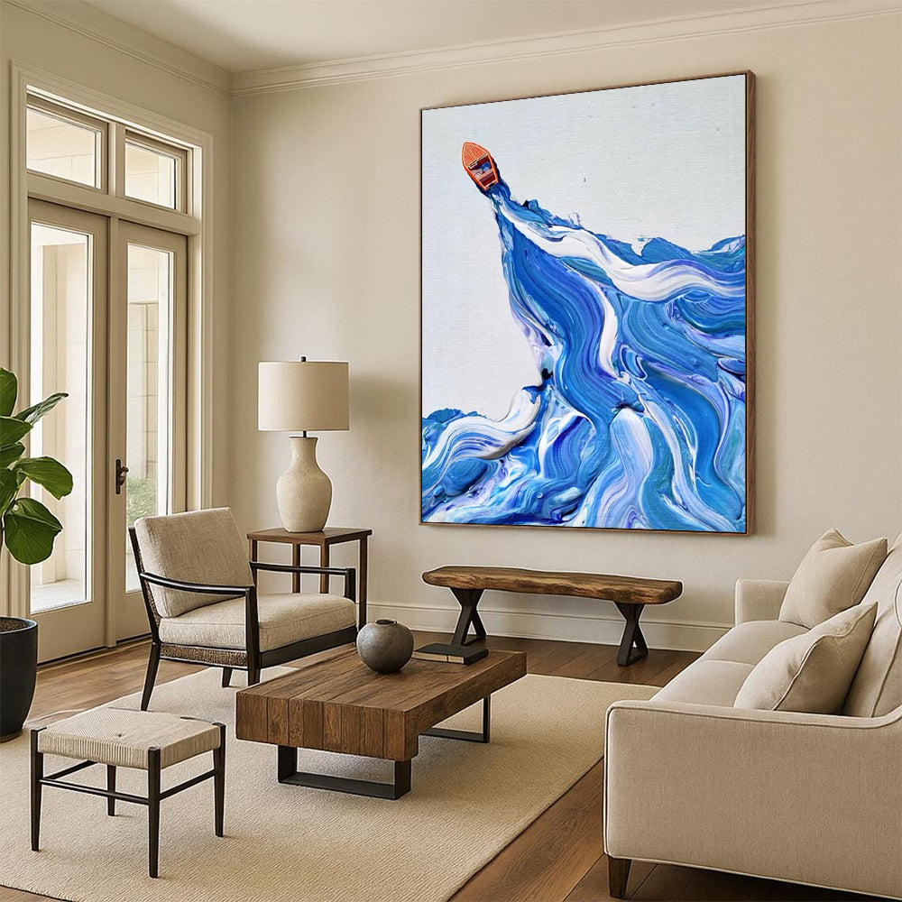 Custom Hand-Painted Abstract Artworks: Textured Wonders for Dining Room & Living Room DTP321