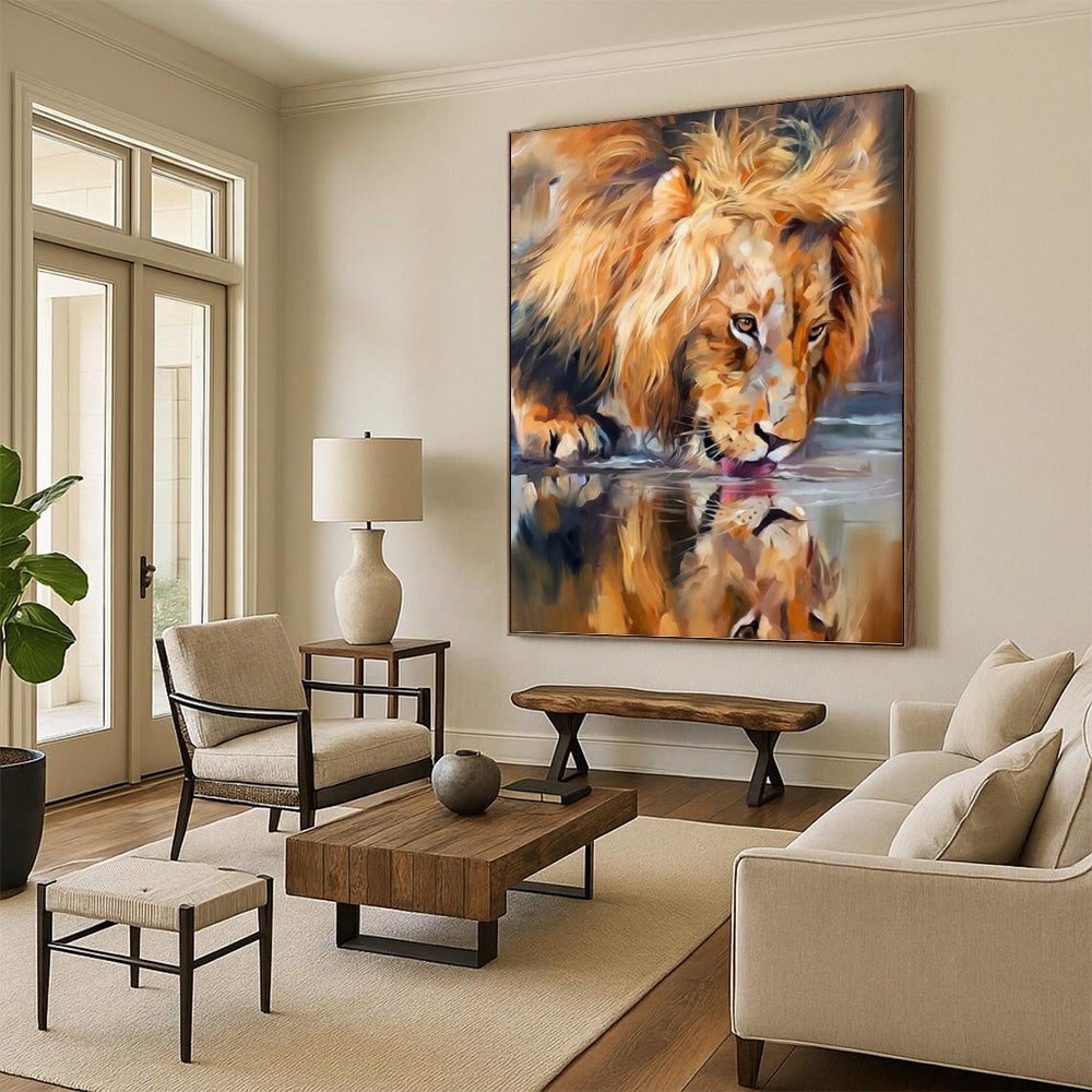 Large Vertical Custom Abstract Hand - Painted Artwork for Bedroom and Entryway DKH1647