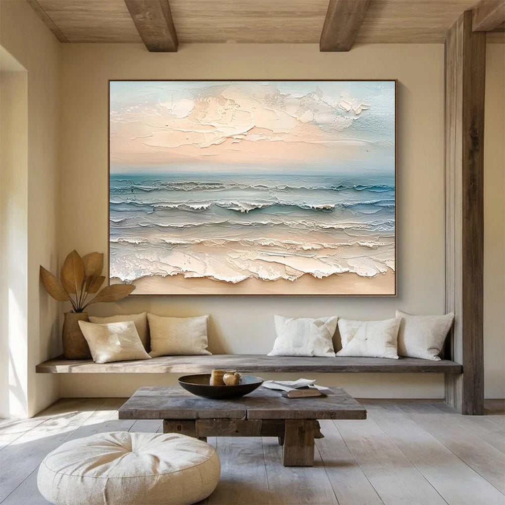 Vast - Scale Original Hand - Painted Textured Abstract Canvas for Impactful Design DKH795