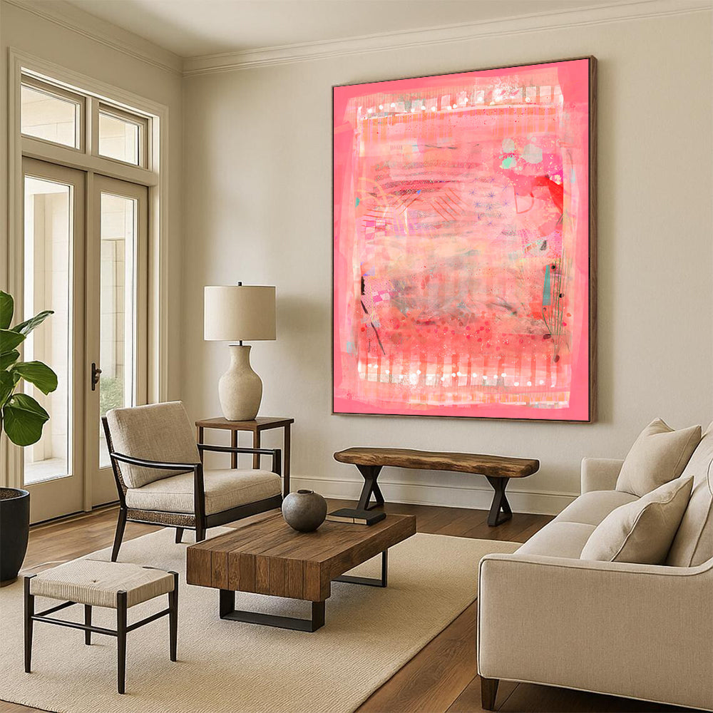 Oversized Custom Hand-Painted Abstract Art for Bar & Hotel LargeART1826