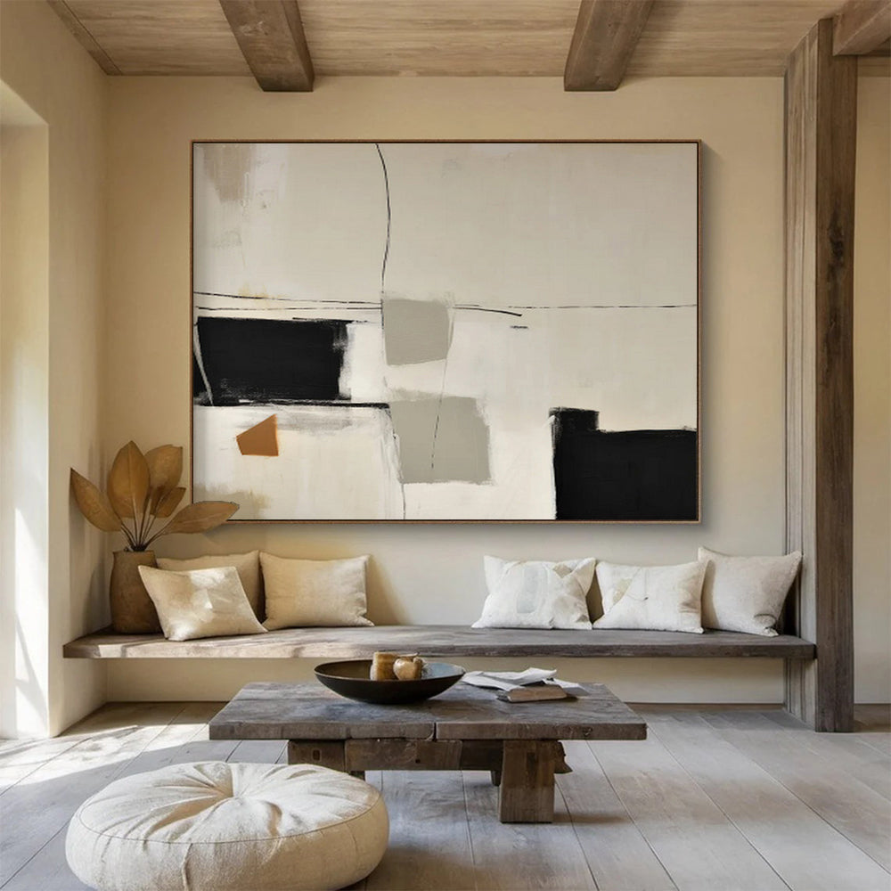 “Artistic Harmonies” Large - Format Abstract Mural for Bedroom & Dining Room DKH248