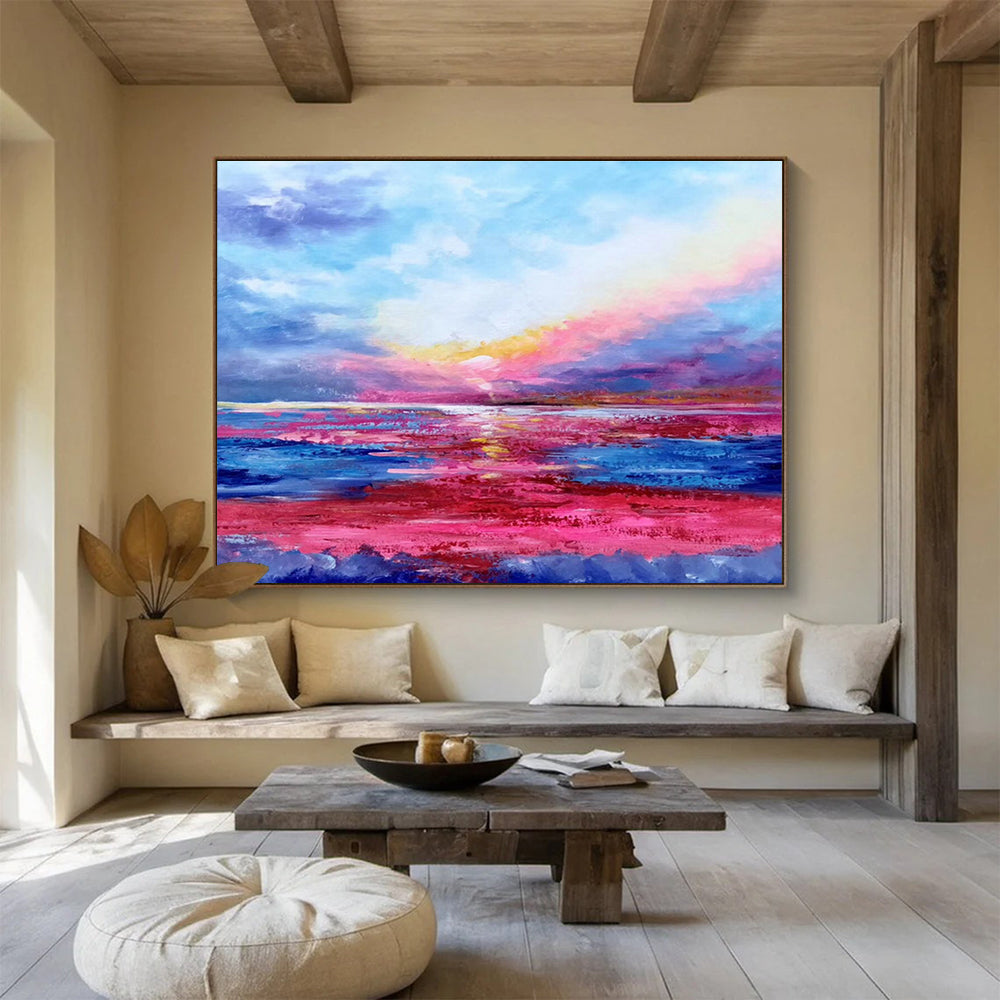 “Mystic Horizons” Vast Abstract Canvas for Bedroom & Office DKH287