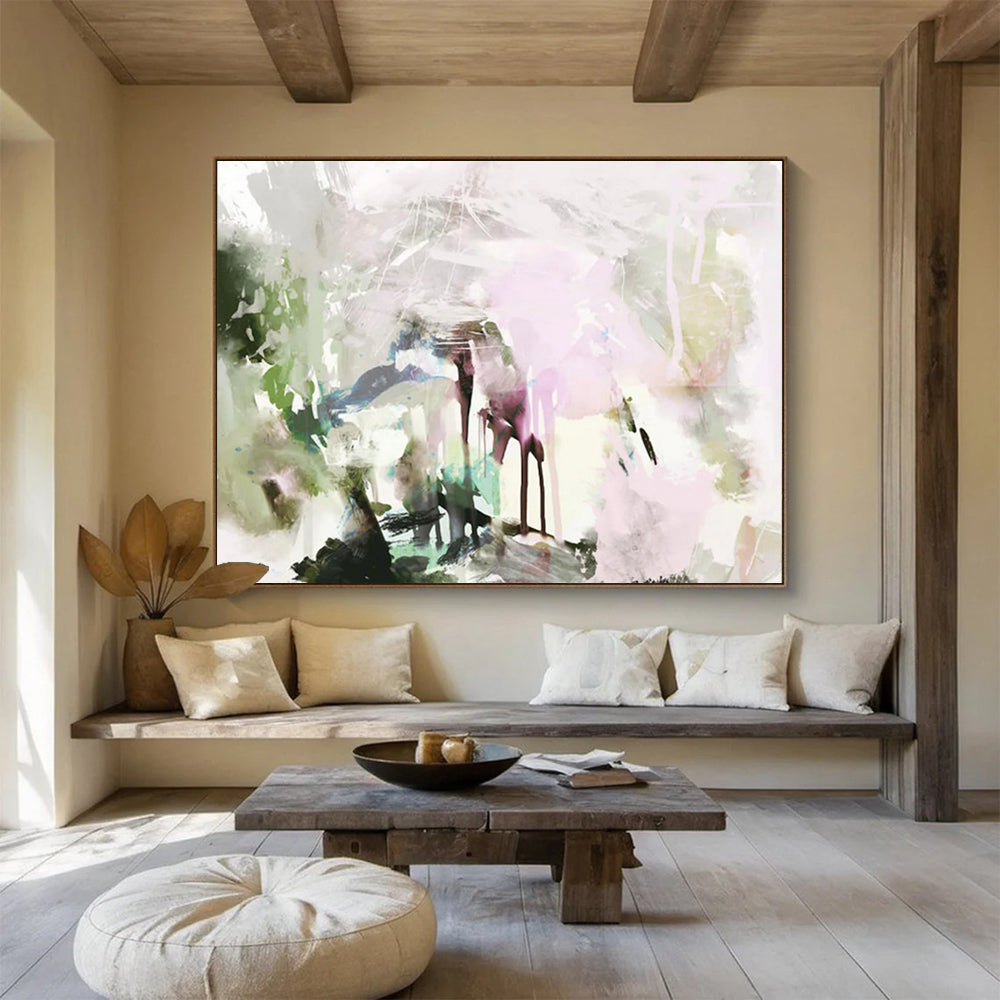 Soft Pastel Abstract - Dreamy Bedroom Wall Art DLZ111