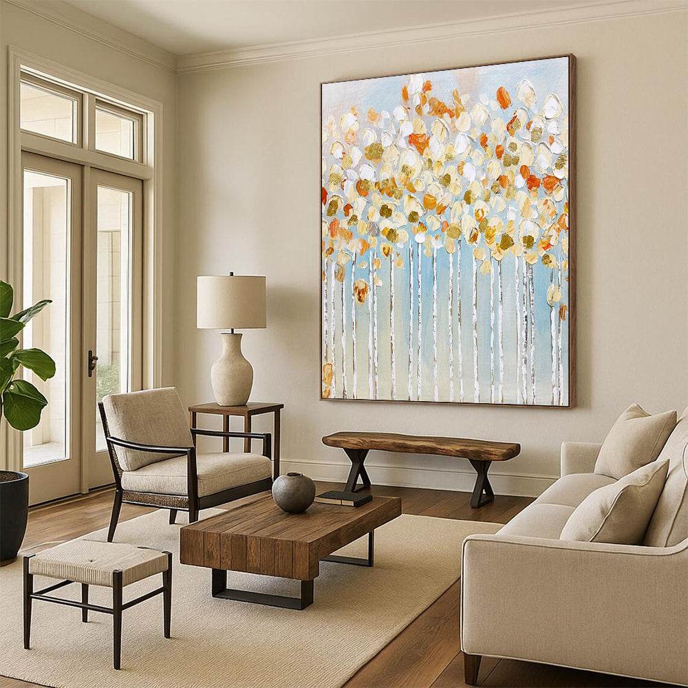 Extra - Large - Scale Hand - Painted Textured Custom Abstract Painting, for Decorating Entryway and Hotel DKH1461