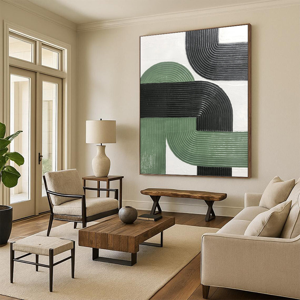 Expertly Designed Hand - Painted Textured Canvas Abstract for Office & Hotel Suite DKH1171