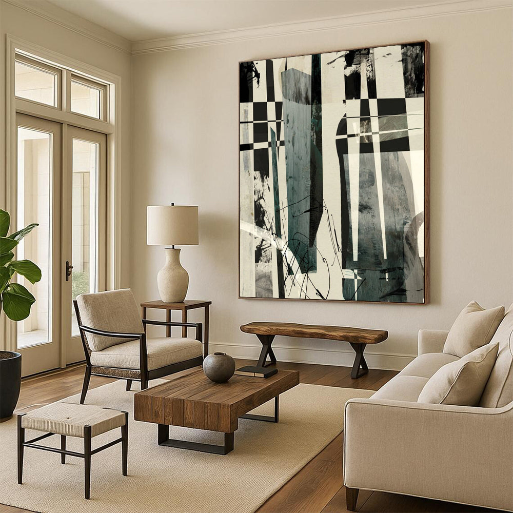 Large Custom Abstract Paintings: Textured Masterpieces for Living Room & Hallway DTP218