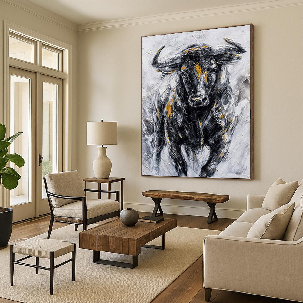 Large - Sized Hand - Painted Abstract Custom Painting (with Three - Dimensional Textures), for Hallway and Living Room DKH1455