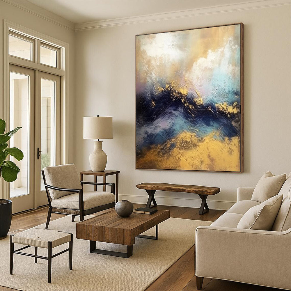 Hand-Painted Personalized Abstract Painting for Living Room & Bar LargeART1941