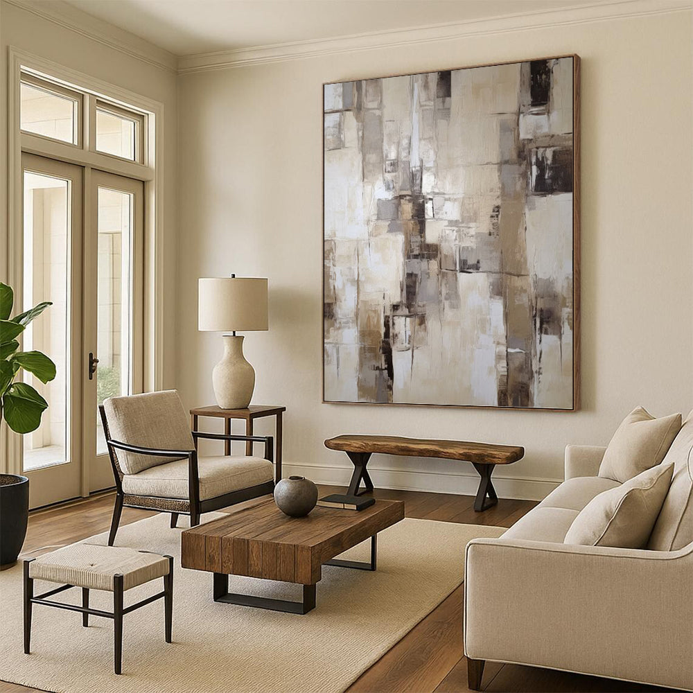 Fashion - Forward Hand - Painted Textured Abstract Art for Living Room & Bar DKH1307