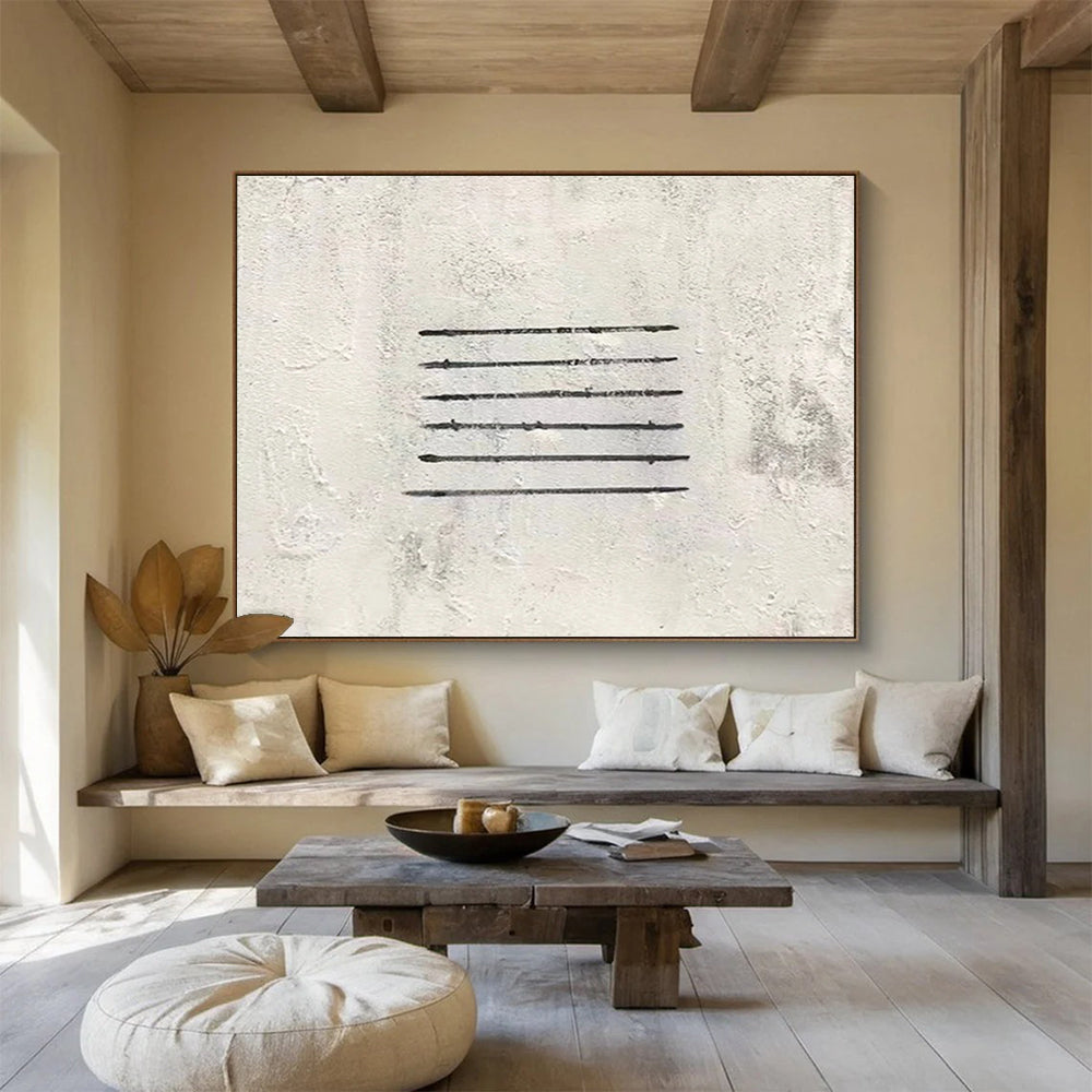 Subtle Line Etching - Minimalist Living Room or Office Art DLZ262