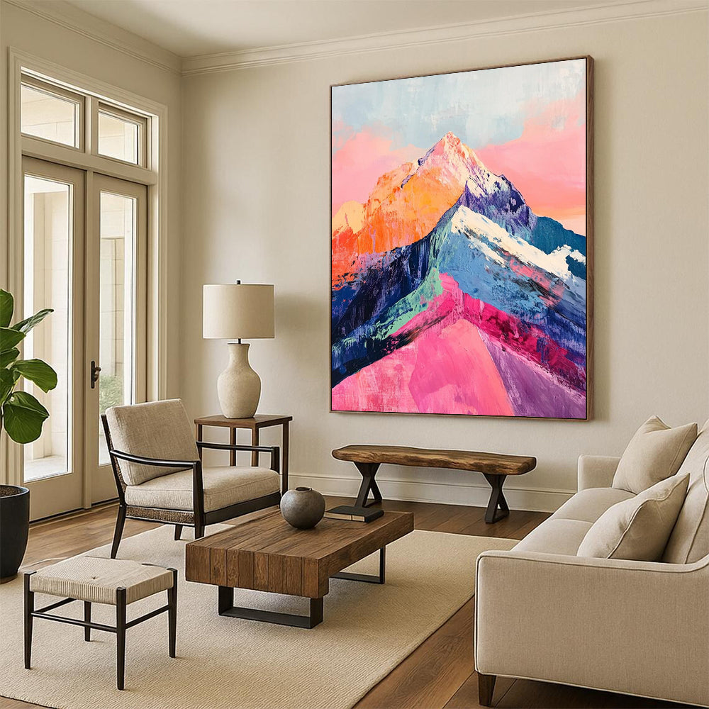 Handmade Big-Scale Abstract Art: Textured Wonders for Bar & Entryway DTP283