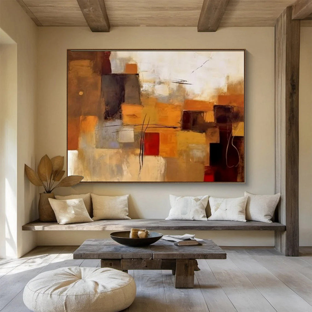 Massive-Sized Hand-Painted Abstract Wall Art for Office & Entryway LargeART1505