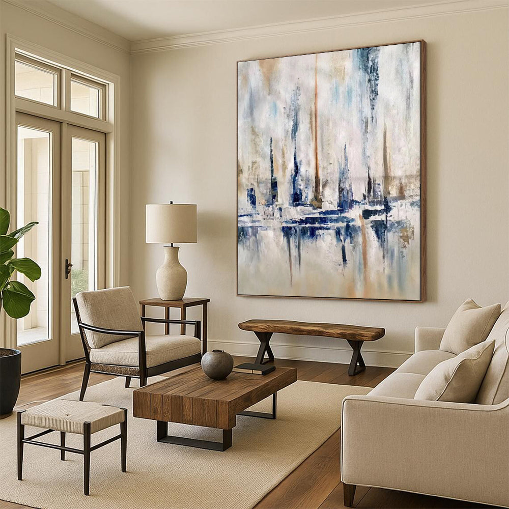 Dreamy & Enchanting Hand-Painted Personalized Abstract Painting for Bedroom & Hotel LargeART1959