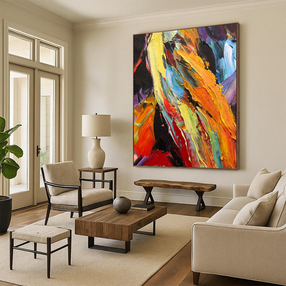 Irresistibly Colossal Hand - Painted Textured Abstract Art for Shopping Mall & Department Store DKH1262
