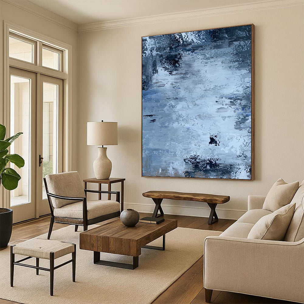 Custom Hand-Painted Abstract Art: Big Sizes & Textures for Office & Dining Room DTP251