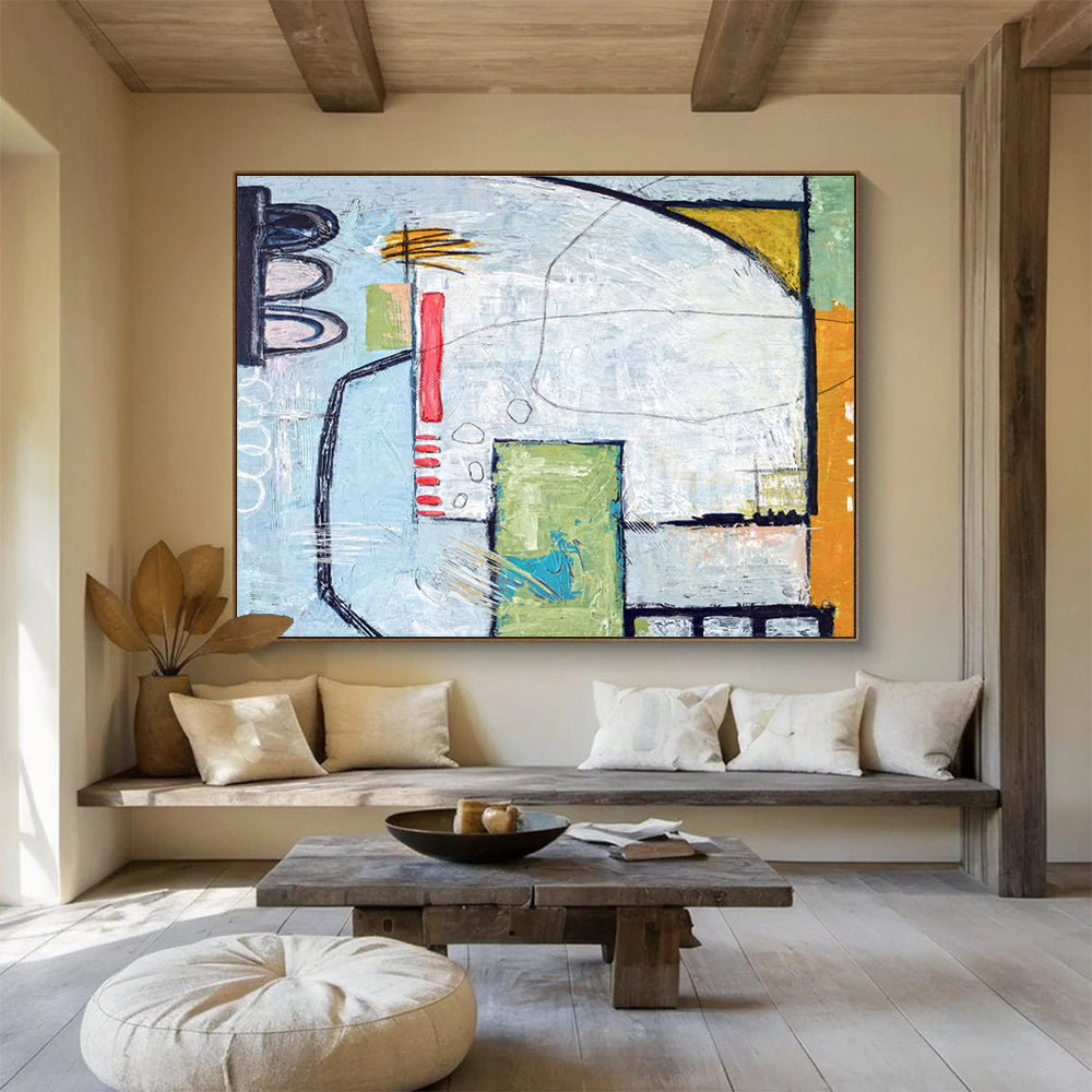 Vast Hand - Painted Abstract Mural for Hallway & Living Room DKH542