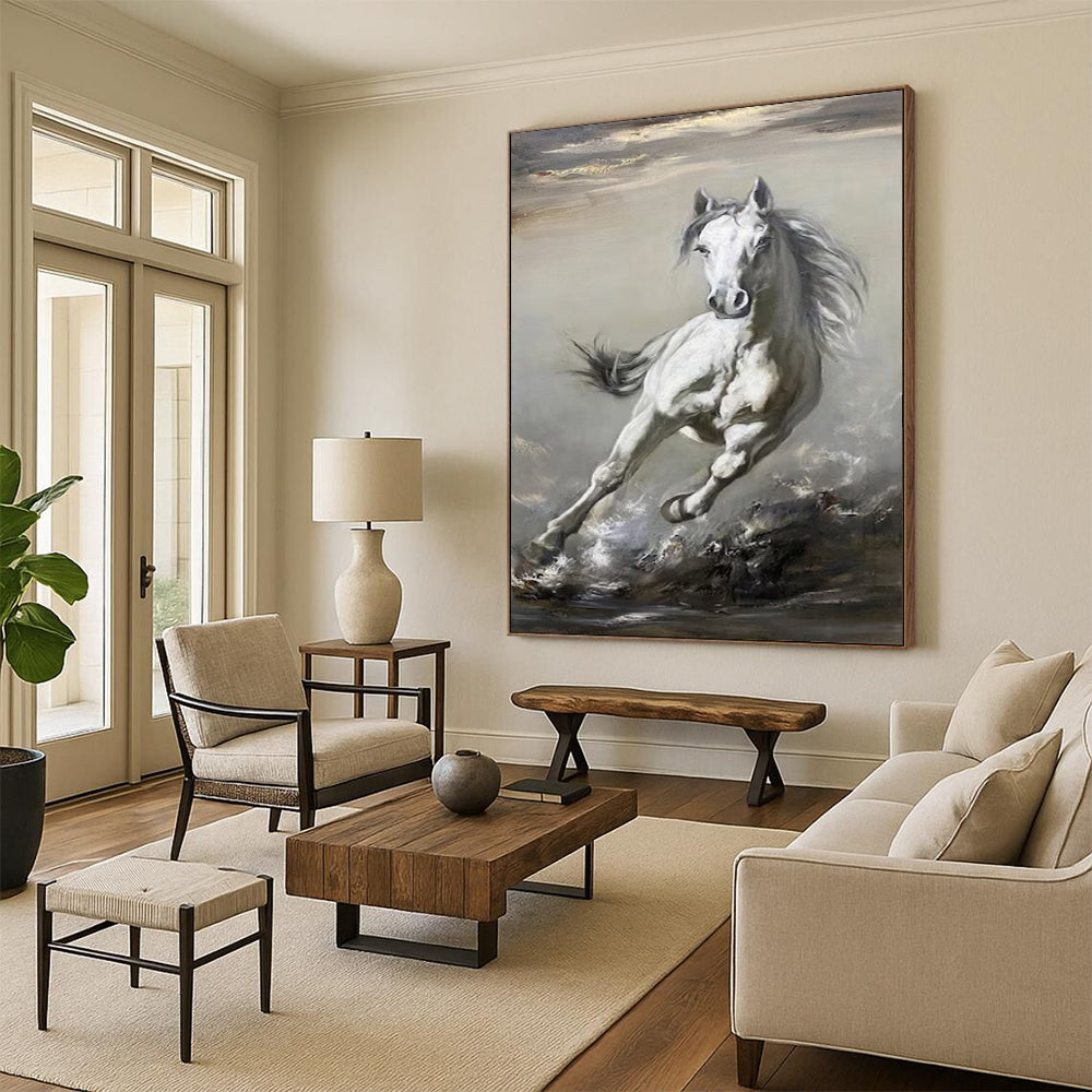 Enormous Hand-Painted Abstract Wall Installations for Dining Room & Entryway LargeART2180