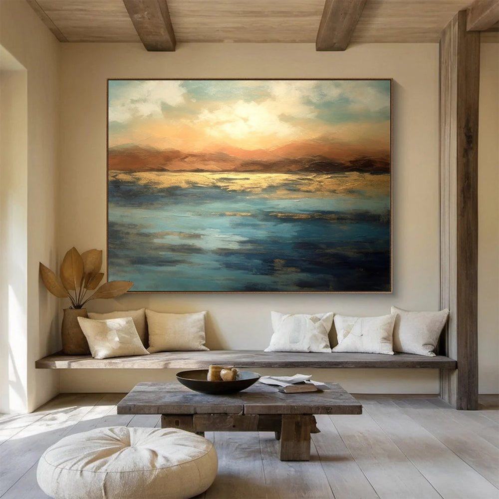 Sunset Over Golden Waters - Romantic Dining Ambiance DLZ066