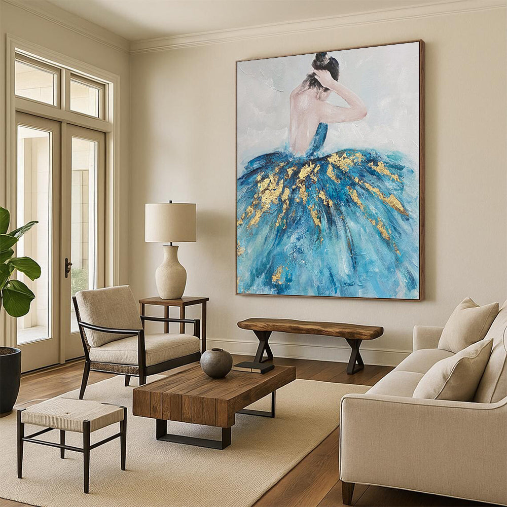 Large - Sized Stimulating Hand - Painted Textured Abstract on Canvas for Office & Living Room DKH1414