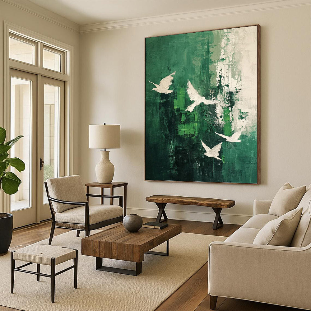 Reflective Hand - Painted Textured Abstract for Office & Dining Room DKH1311
