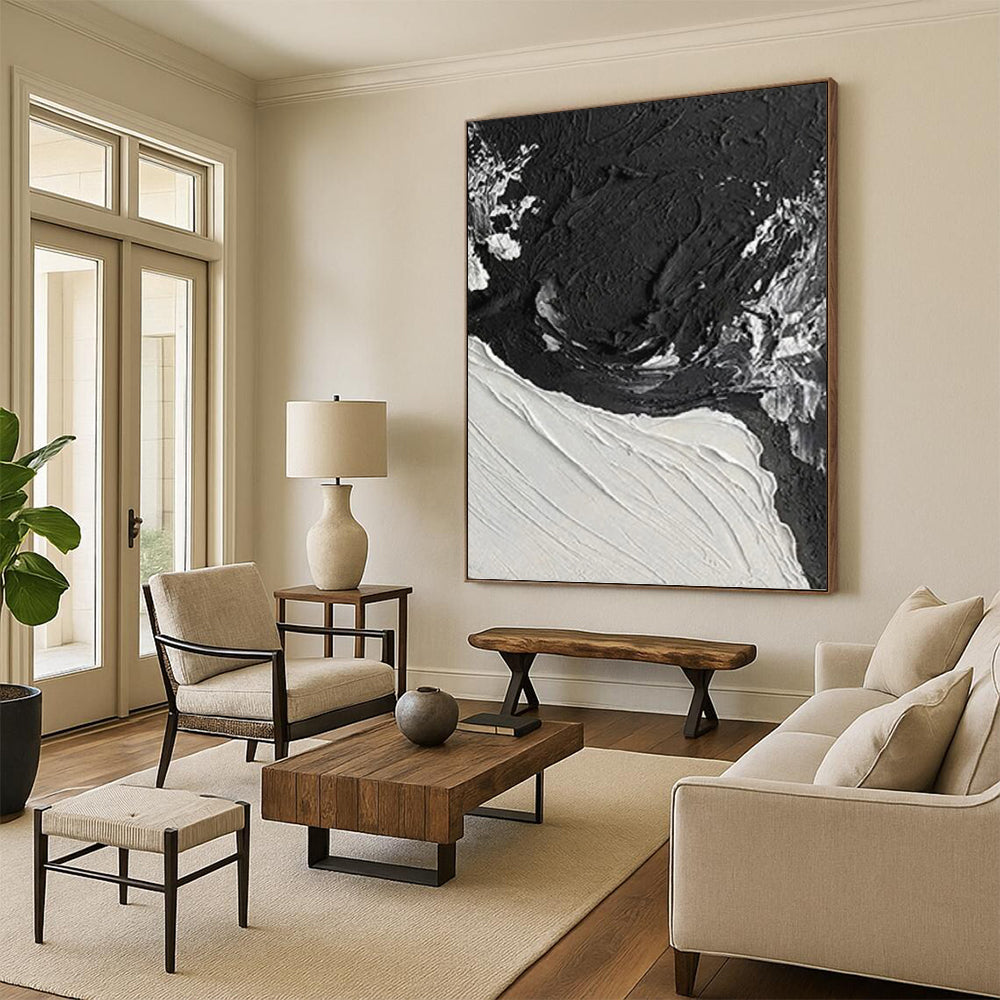 Vast Custom - Painted Textured Canvas Abstract for Bedroom & Hotel Lobby DKH1048