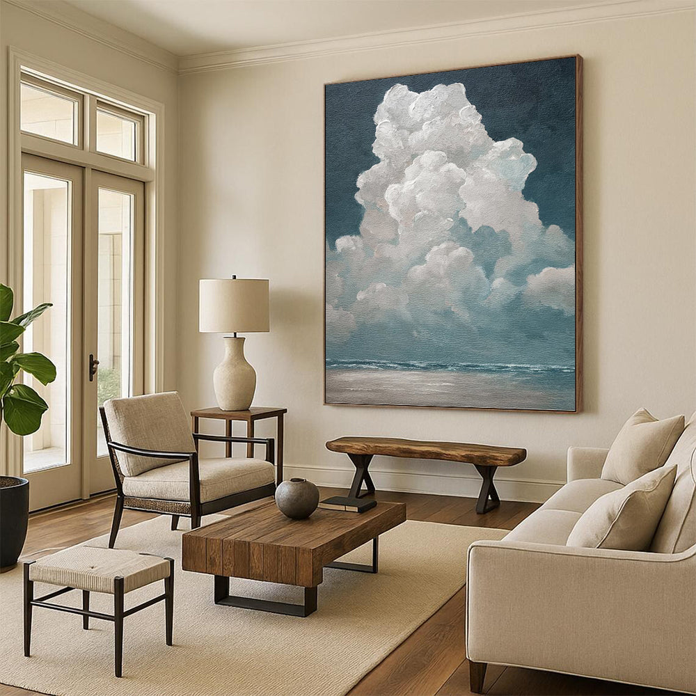 Large - Sized Hand - Painted Textured Custom Abstract Work, for Dining Room and Hallway DKH1459