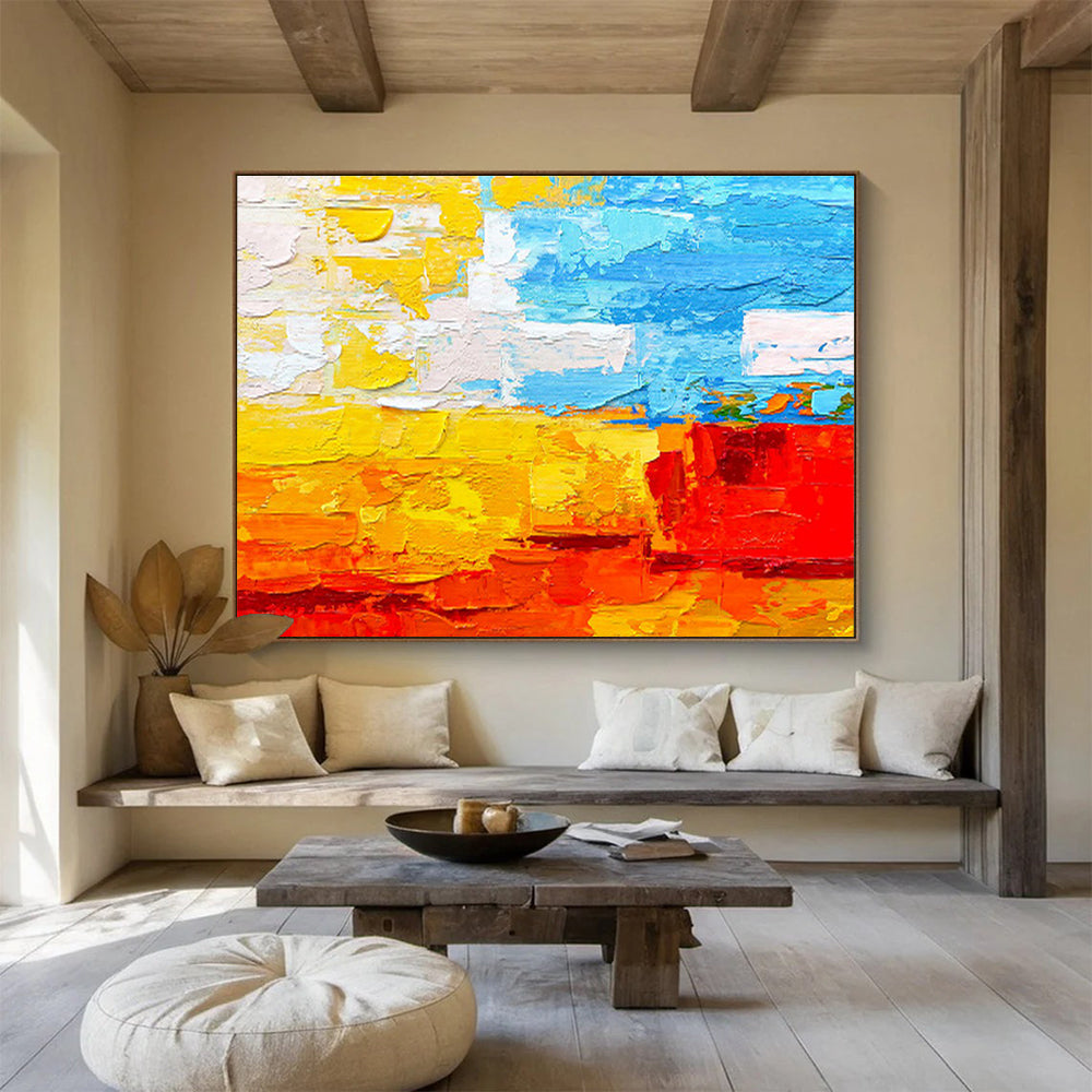 “Dynamic Echoes” Giant Abstract Artwork for Living Room & Dining Room DKH270
